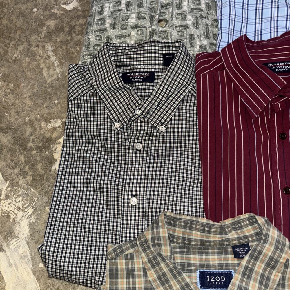 Men’s 8 Shirt Short Sleeve Oxford Size 2XL Puritan IZOD Gold Label Red Head - Picture 3 of 7